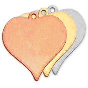 Stamping Blank Heart W/Ring 7/8" 2/Pkg-Copper