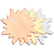 Stamping Blank Sun 1-1/4" 2/Pkg-Brass