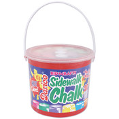 Bucket Of Sidewalk Chalk 20/Pkg-Assorted Colors