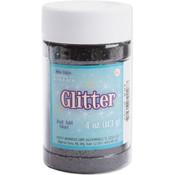 Glitter Shaker 4 Ounces-Black
