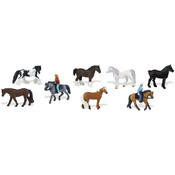 Plastic Miniatures In Toobs-Horses &amp; Riders