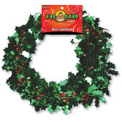 Wire Garland 25 Feet/Pkg-Holly Leaves