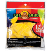 Fat Toad Latex Balloons 12" 12/Pkg-Yellow