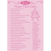 Bridal Game Sheets 50/Pkg-Name That Cake