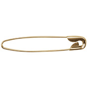 Coiless Safety Pins-2-1/4" Gold- 50/Pkg