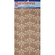 Decor Bandannas 22"X22"-Fleur De Lis Khaki