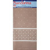 Decor Bandannas 22"X22"-Dots Khaki