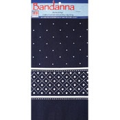 Decor Bandannas 22"X22"-Dots Navy