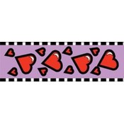 Cellotape 1-7/8"X25 Yards-Red Hearts On Lavender