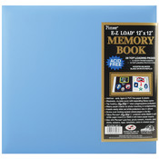 Pastel Leatherette Postbound Album 12"X12"-Baby Bl