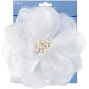 Sheer Flower 6"-White