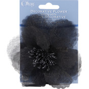 Sheer Flower 4"-Black