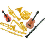 Plastic Miniatures In Toobs-Musical Instruments