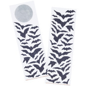 Halloween Stickers-Glittered Bats and Moon