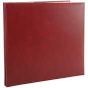 Leatherette Postbound Album 12"X12"-Burgundy