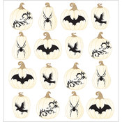 Jolee's Halloween Stickers-White Pumpkin Repeats