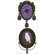 Jolee's Halloween Stickers-Owl and Spider Pendants