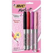 BIC Mark-It Permanent Marker Fine Point 4/Pkg