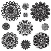 Clear Photopolymer Stamps-Doilies 10 Images