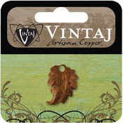 Vintaj Metal Accent 1/Pkg-Prairie Leaf 18x3mm