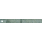 Metal Cork-Back Ruler 12"