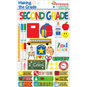 Making The Grade Dimensional Stickers-Second Grade