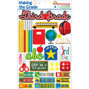 Making The Grade Dimensional Stickers-Third Grade