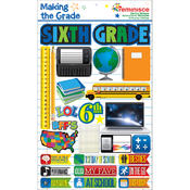 Making The Grade Dimensional Stickers-Sixth Grade