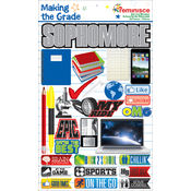 Making The Grade Dimensional Stickers-Sophomore