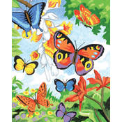 Colour Pencil By Number Kit 8-3/4"X11-3/4"-Butterf