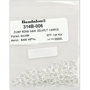 Jump Rings 6mm 144/Pkg-Silver