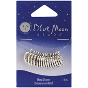Blue Moon Plated Metal Dangle Charms-Silver