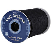 Macrame Cord 3mm 32 Ply 50 Yards/Spool-Black