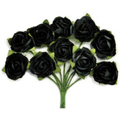 Mini Paper Blooms-Black