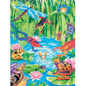 Pencil Works Color By Number Kit 9"X12"-Frog Pond