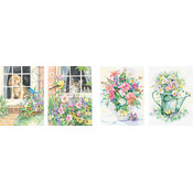 Pencil By Number Kit 9"X12"-Set of 4: Cat, Dog, (2