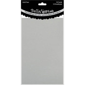 Wedding RSVP Cards &amp; Envelopes-10 Each/Pkg-Silver