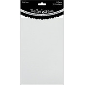 Wedding RSVP Cards &amp; Envelopes-10 Each/Pkg-White