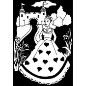 Color-In Velvet Poster 6"X9"-Princess