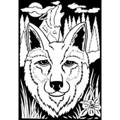 Color-In Velvet Poster 6"X9"-Wolf