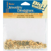 Metal Charms 75/Pkg-Gold Made With Love