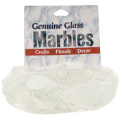 Genuine Glass Marbles 1 Pound-Clear/Frost