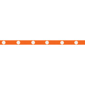 Dippy Dots Ribbon 3/8" Wide 9 Feet-Orange/White