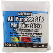 All Purpose Stik Mini Glue Sticks-.28"X4" 100/Pkg