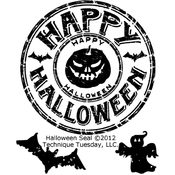 Technique Tuesday Clear Stamps-Halloween Seal