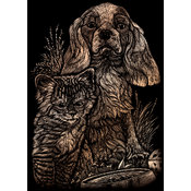 Mini Copper Foil Engraving Art Kit 5"X7"-Kitten &