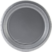 Dinner Plates 9" 24/Pkg-Shimmering Silver