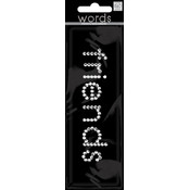 Rhinestone Word &amp; Icon Stickers-Friends/Crystal