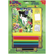 Pencil Works Color By Number Kit 9"X12"-Kitty In F