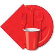 Beverage Napkins 9-7/8"X7-7/8" 50/Pkg-Classic Red